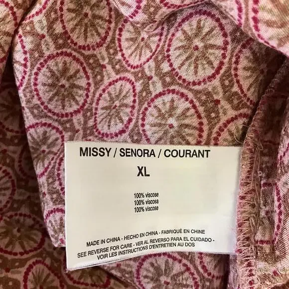 Vintage America Women's Size XL Red 3/4 Sleeve Scoop Neck Peasant Blouse Top - Picture 11 of 13